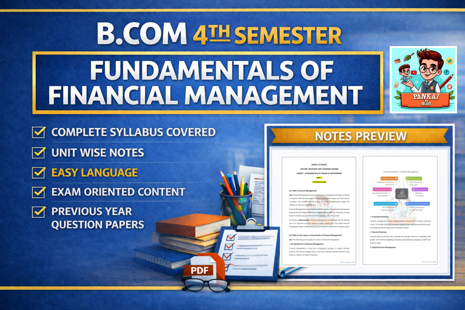 Fundamentals of Financial Management (B.com 4th Semester)