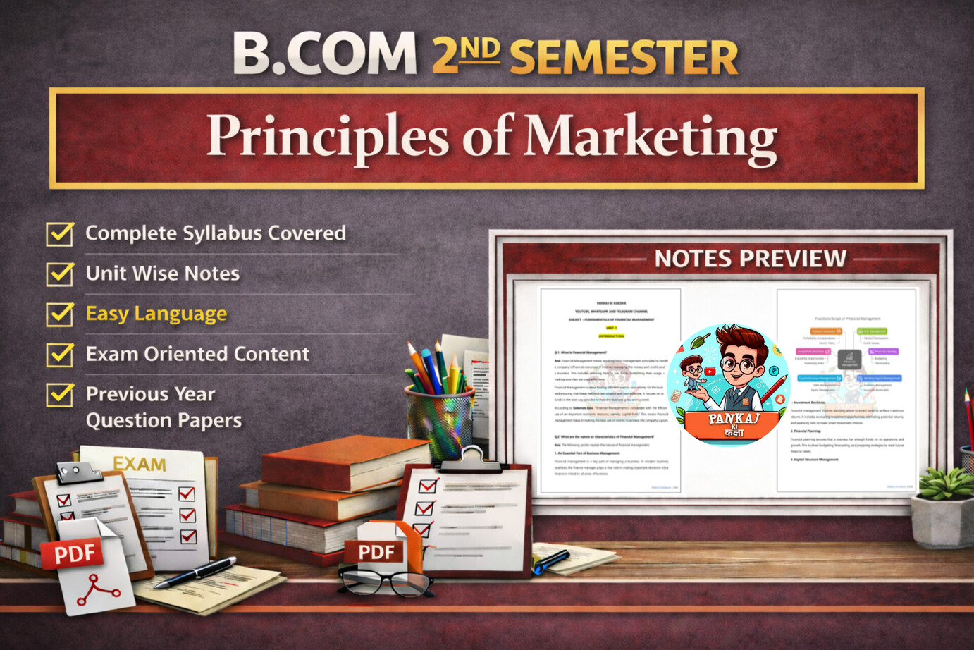 Principles of Marketing (B.com 2nd Semester)