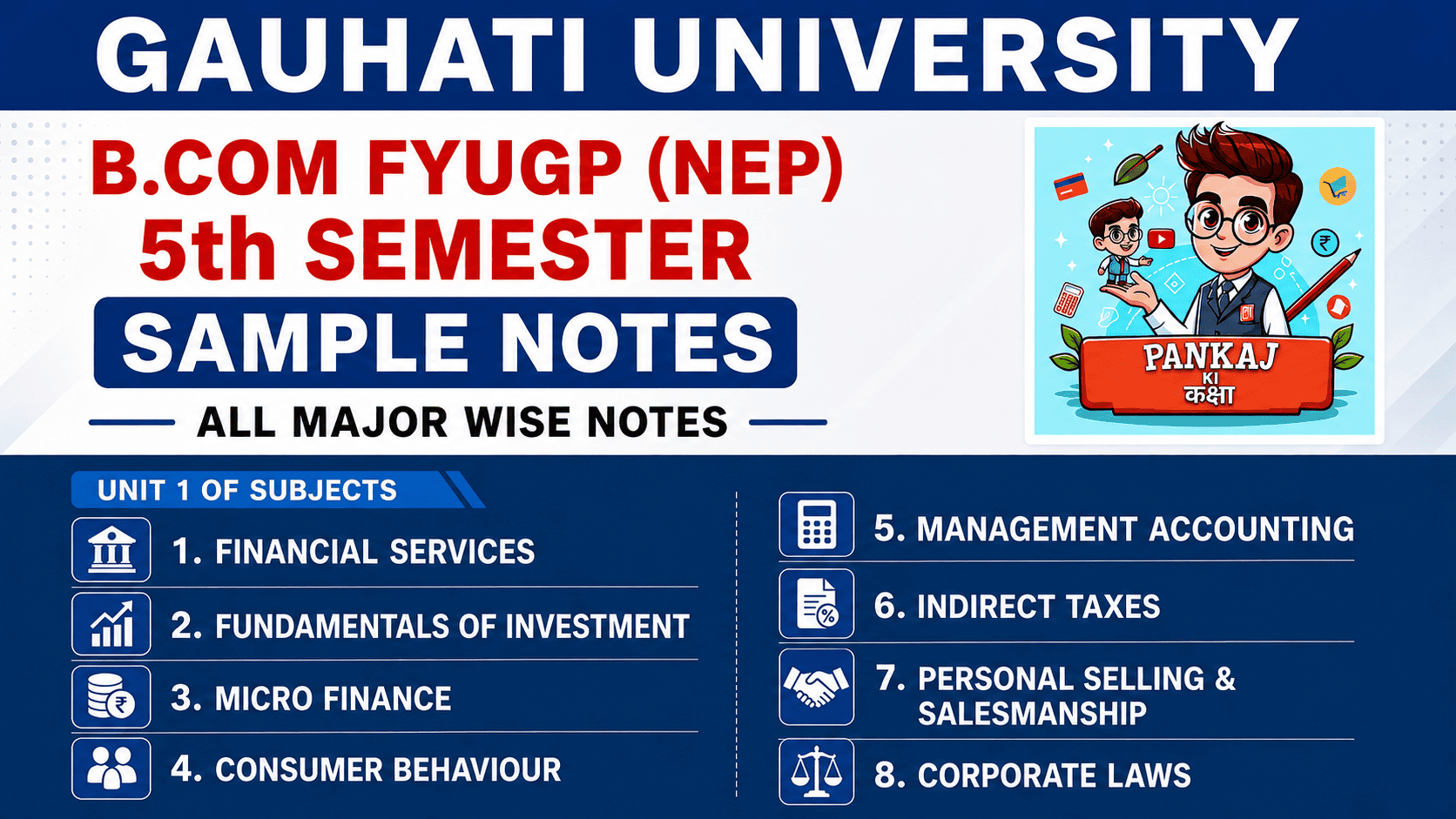B.com 5th Semester Study Materials (Sample)